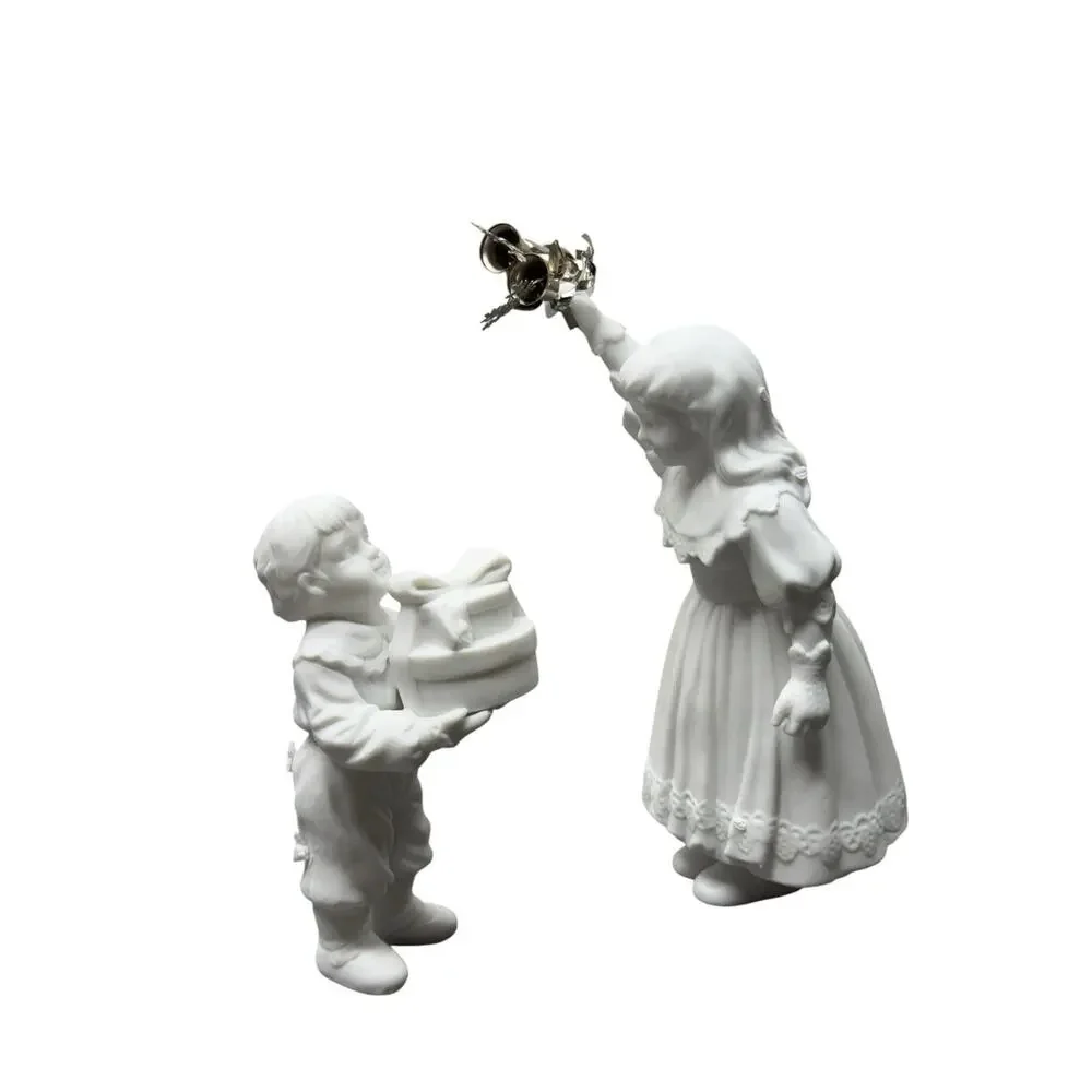 Vintage Dept 56 A Christmas Kiss Winter Silhouette with Original Box 7845-0